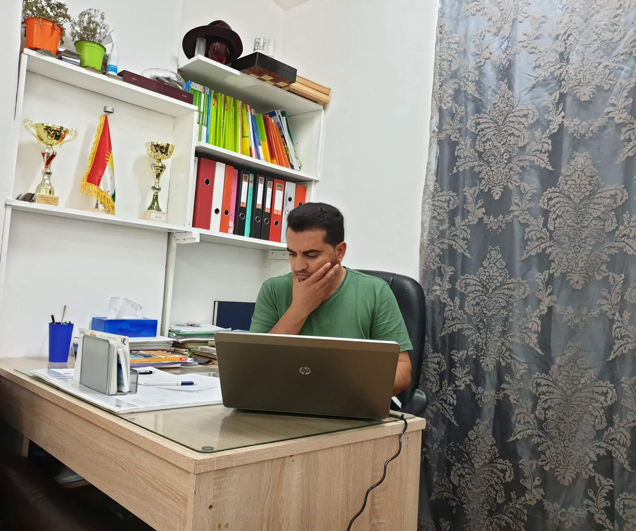 Nizar as a volunteer at the The Kurdish Social and Cultural Centre