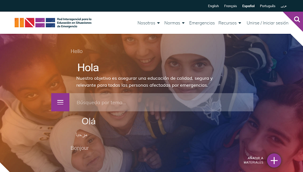 inee.org Spanish Homepage