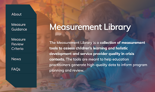Measurement Library page website